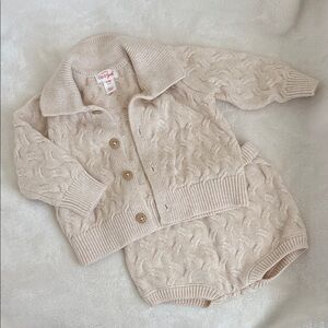 Cat & Jack Baby Knit Sweater Set in Cream